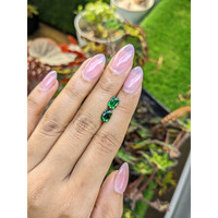 2.21 Ct.Tw.Total Carat Weight Tsavorite Garnet Pair from Madagascar Life Style