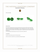 0.82&nbsp;Ct.Tw.Total Carat Weight Tsavorite Garnet Pair from Madagascar Appraisal