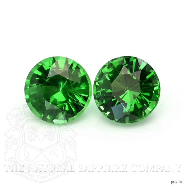 0.82 Ct.Tw. Tsavorite Garnet Pair from Madagascar
