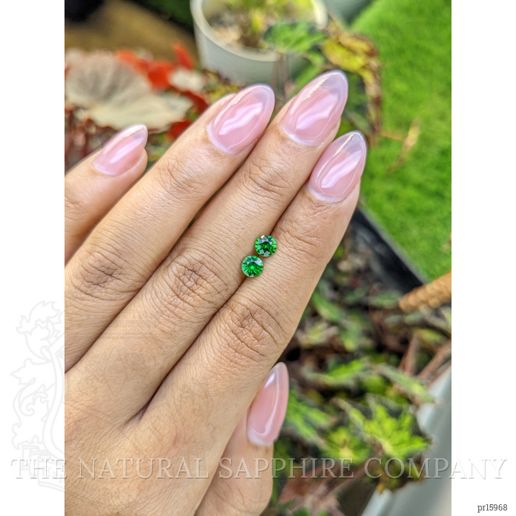 0.82 Ct.Tw. Tsavorite Garnet Pair from Madagascar