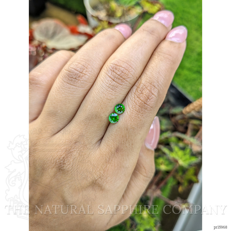 0.82 Ct.Tw. Tsavorite Garnet Pair from Madagascar