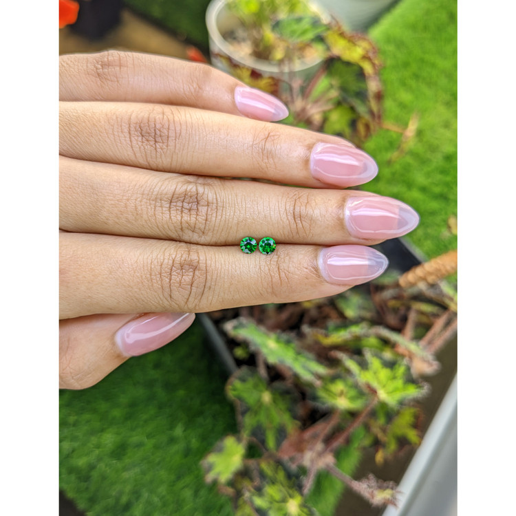 0.50 Ct.Tw. Tsavorite Garnet Pair from Madagascar