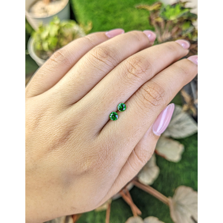 0.53 Ct.Tw. Tsavorite Garnet Pair from Madagascar