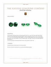 0.53&nbsp;Ct.Tw.Total Carat Weight Tsavorite Garnet Pair from Madagascar Appraisal