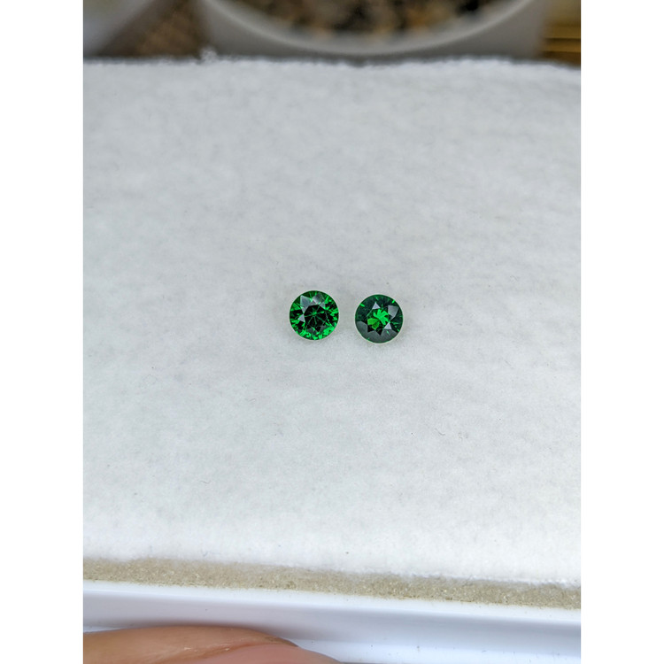 0.53 Ct.Tw. Tsavorite Garnet Pair from Madagascar