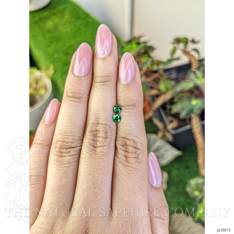 0.53 Ct.Tw. Tsavorite Garnet Pair from Madagascar