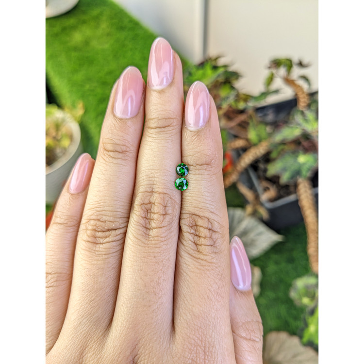 0.53 Ct.Tw. Tsavorite Garnet Pair from Madagascar