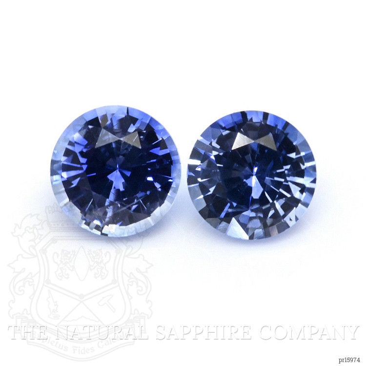 1.25 Ct.Tw. Blue Sapphire Pair from Ceylon (Sri Lanka)