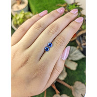 1.25&nbsp;Ct.Tw.Total Carat Weight Blue Sapphire Pair from Ceylon (Sri Lanka) Life Style