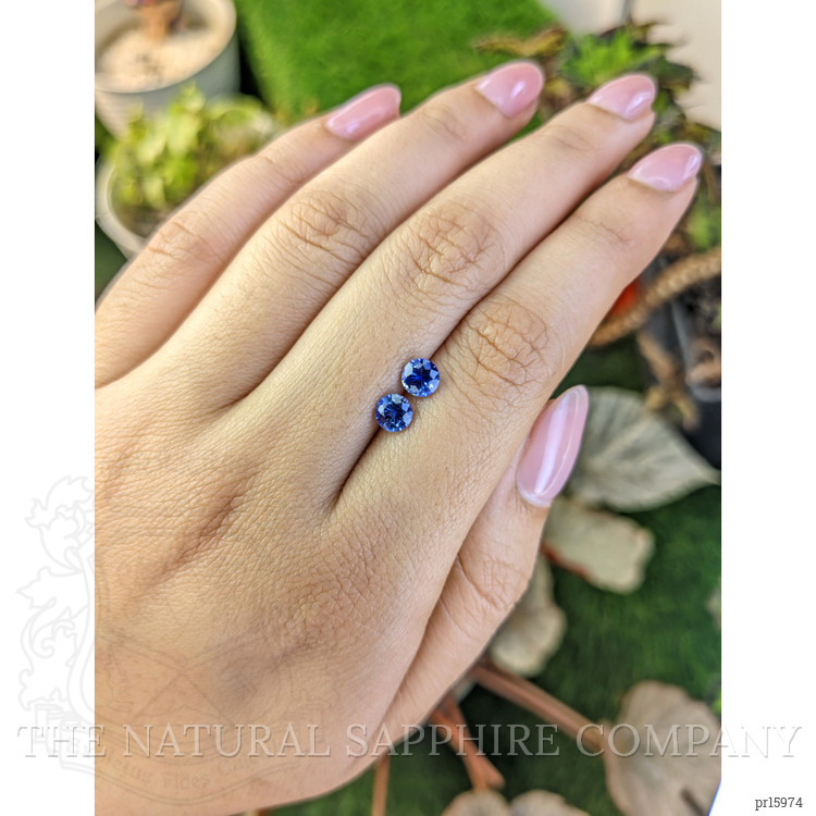 1.25 Ct.Tw. Blue Sapphire Pair from Ceylon (Sri Lanka)