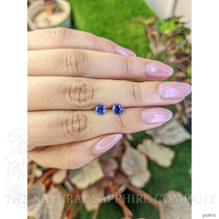 1.25 Ct.Tw. Blue Sapphire Pair from Ceylon (Sri Lanka)