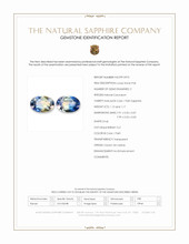 2.29&nbsp;Ct.Tw.Total Carat Weight Bi Color / Parti Sapphire Pair from Ceylon (Sri Lanka) Scan Report