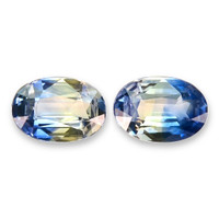 2.29&nbsp;Ct.Tw.Total Carat Weight Bi Color / Parti Sapphire Pair from Ceylon (Sri Lanka) Video