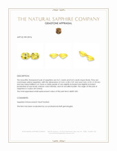 1.24 Ct.Tw.Total Carat Weight Yellow Sapphire Pair from Ceylon (Sri Lanka) Appraisal