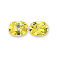 1.24&nbsp;Ct.Tw.Total Carat Weight Yellow Sapphire Pair from Ceylon (Sri Lanka) Video