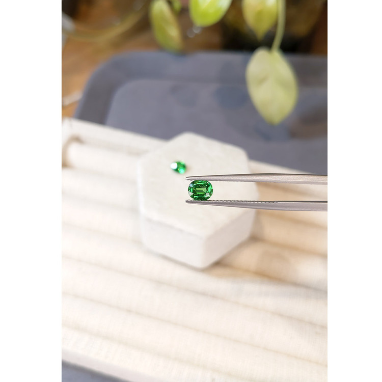 1.18 Ct.Tw. Tsavorite Garnet Pair from Tanzania