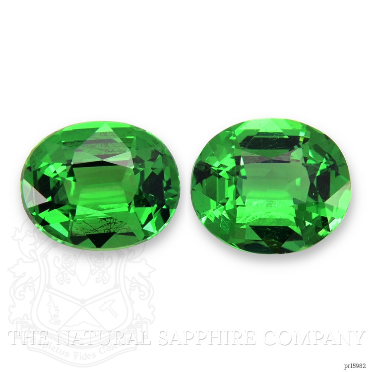 1.08 Ct.Tw. Tsavorite Garnet Pair from Tanzania