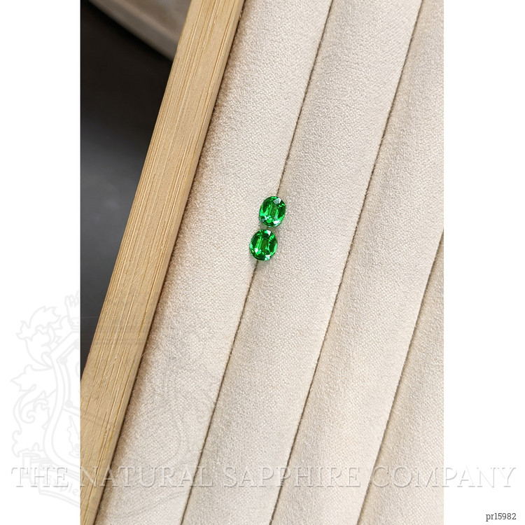 1.08 Ct.Tw. Tsavorite Garnet Pair from Tanzania