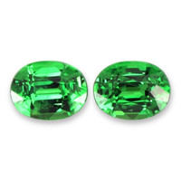 1.29 Ct.Tw.Total Carat Weight Tsavorite Garnet Pair from Tanzania Video