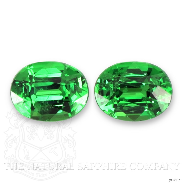 1.29 Ct.Tw. Tsavorite Garnet Pair from Tanzania