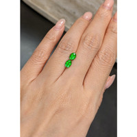 1.29 Ct.Tw.Total Carat Weight Tsavorite Garnet Pair from Tanzania Life Style