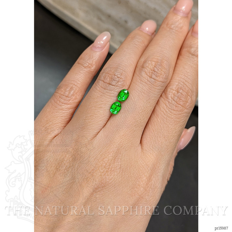 1.29 Ct.Tw. Tsavorite Garnet Pair from Tanzania