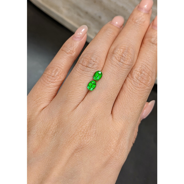 1.29 Ct.Tw. Tsavorite Garnet Pair from Tanzania