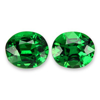 1.45 Ct.Tw.Total Carat Weight Tsavorite Garnet Pair from Tanzania Video