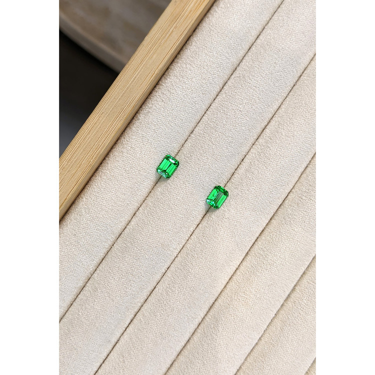 1.45 Ct.Tw. Tsavorite Garnet Pair from Tanzania