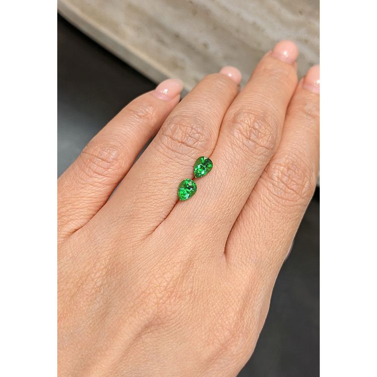 1.14 Ct.Tw. Tsavorite Garnet Pair from Tanzania