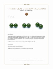 25.52 Ct.Tw.Total Carat Weight Green Jade Pair from Burma (Myanmar) Appraisal