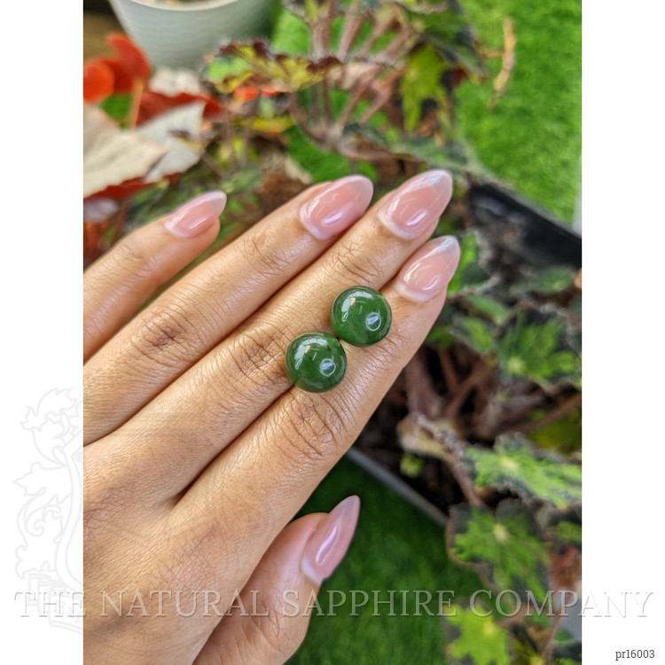 25.52 Ct.Tw. Green Jade Pair from Burma (Myanmar)