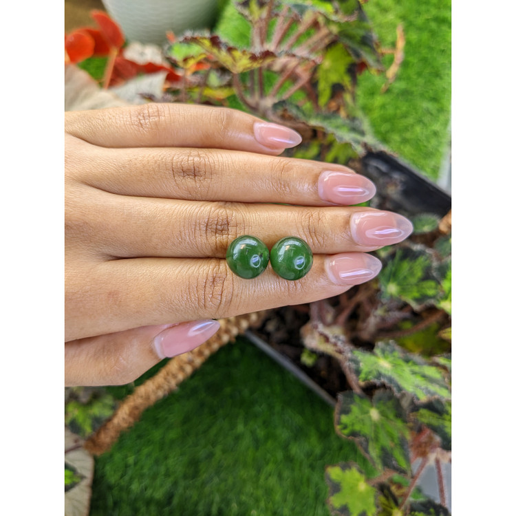 25.52 Ct.Tw. Green Jade Pair from Burma (Myanmar)