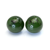 28.21 Ct.Tw.Total Carat Weight Green Jade Pair from Burma (Myanmar) Video