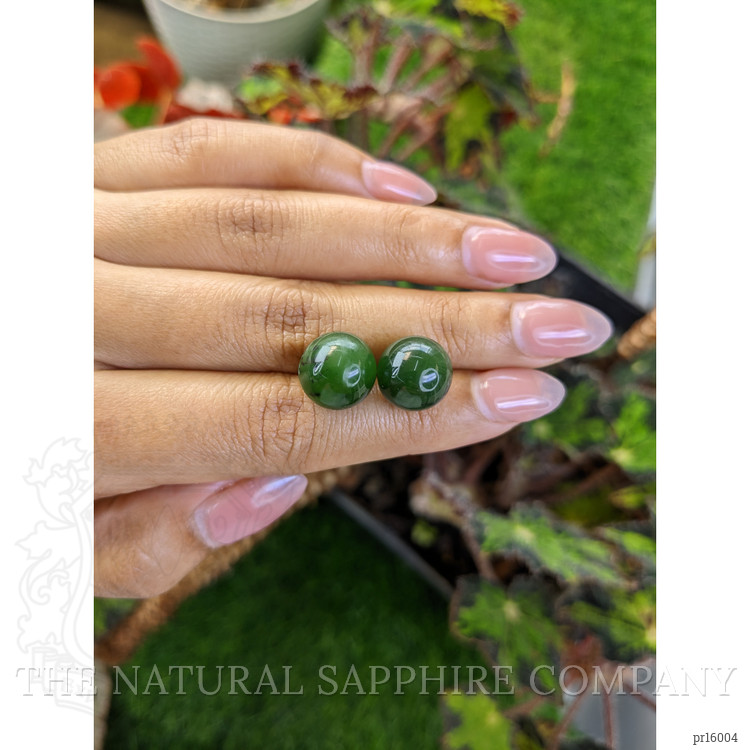28.21 Ct.Tw. Green Jade Pair from Burma (Myanmar)