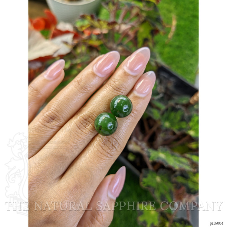 28.21 Ct.Tw. Green Jade Pair from Burma (Myanmar)