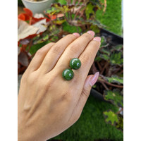 28.21 Ct.Tw.Total Carat Weight Green Jade Pair from Burma (Myanmar) Life Style