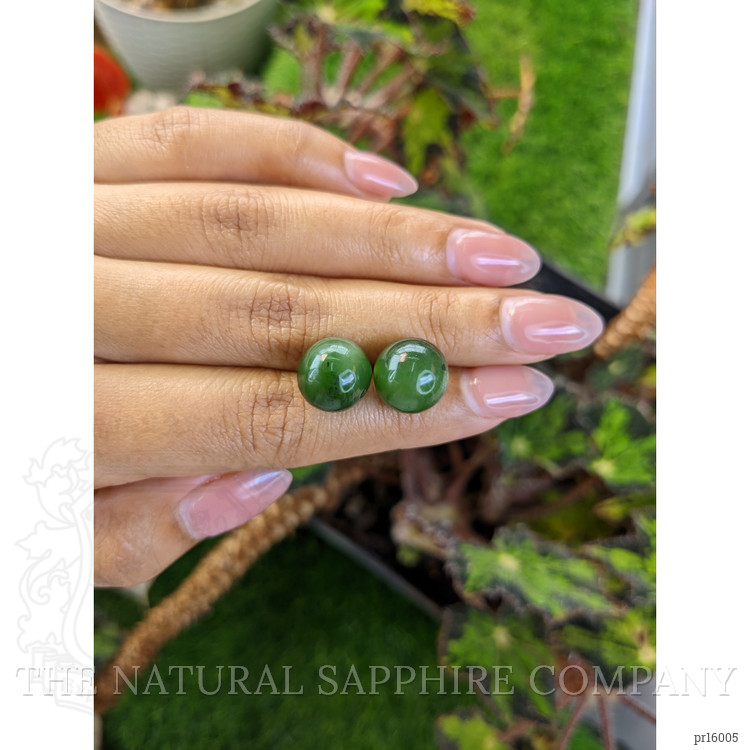 26.35 Ct.Tw. Green Jade Pair from China