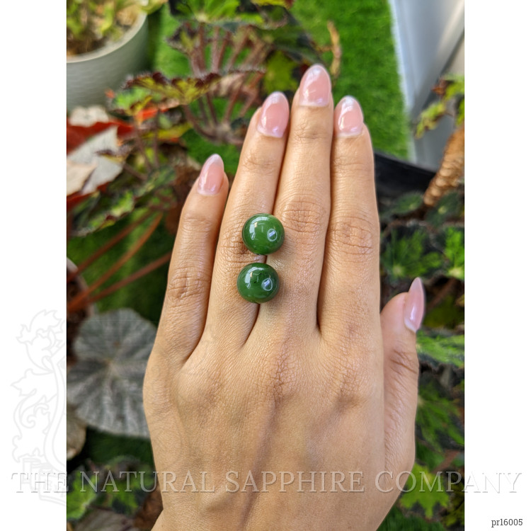 26.35 Ct.Tw. Green Jade Pair from China
