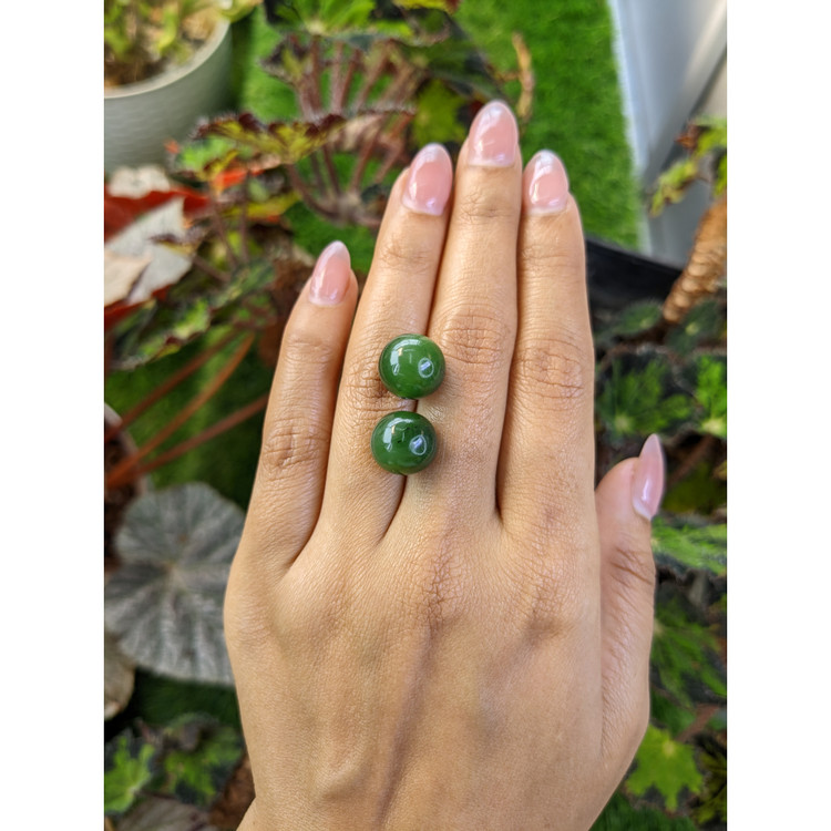 26.35 Ct.Tw. Green Jade Pair from China