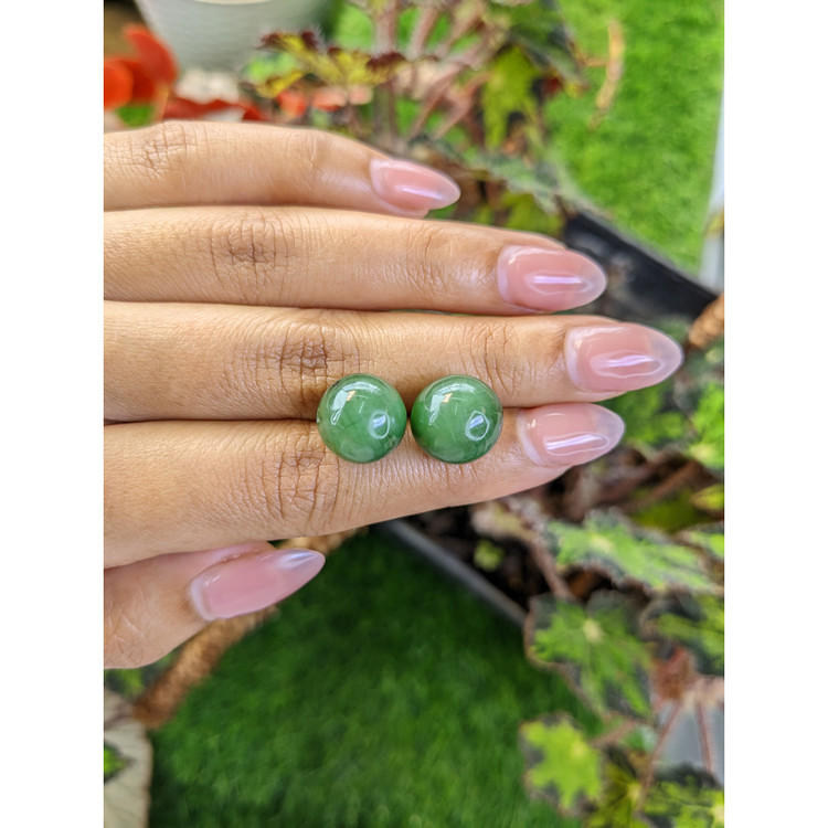 28.54 Ct.Tw. Green Jade Pair from Burma (Myanmar)