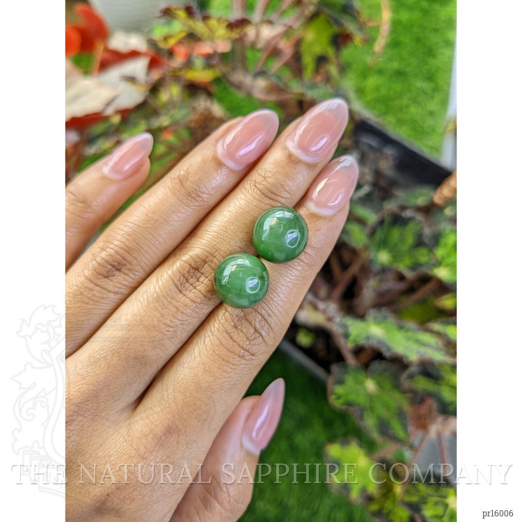 28.54 Ct.Tw. Green Jade Pair from Burma (Myanmar)