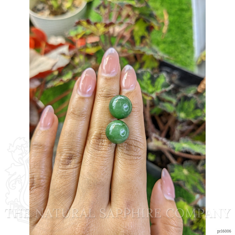28.54 Ct.Tw. Green Jade Pair from Burma (Myanmar)