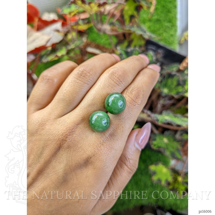 28.54 Ct.Tw. Green Jade Pair from Burma (Myanmar)