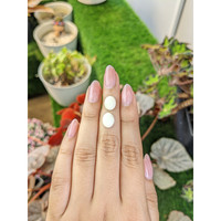 6.29 Ct.Tw.Total Carat Weight Salmon and White Cabochon Coral Pair from Italy Life Style