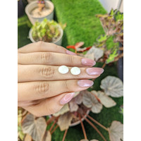 6.29&nbsp;Ct.Tw.Total Carat Weight Salmon and White Cabochon Coral Pair from Italy Life Style