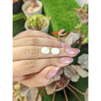 7.22 Ct.Tw.Total Carat Weight Salmon and White Cabochon Coral Pair from Italy Life Style