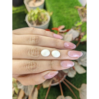 6.72&nbsp;Ct.Tw.Total Carat Weight Salmon and White Cabochon Coral Pair from Italy Life Style