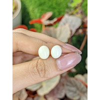 7.54&nbsp;Ct.Tw.Total Carat Weight Salmon and White Cabochon Coral Pair from Italy Life Style