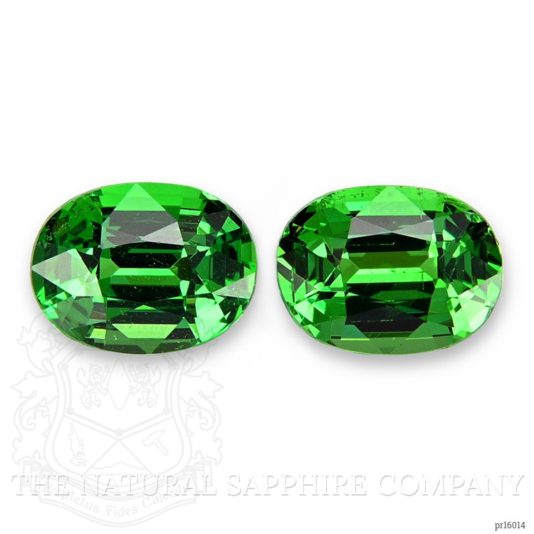 0.85 Ct.Tw. Tsavorite Garnet Pair from Tanzania